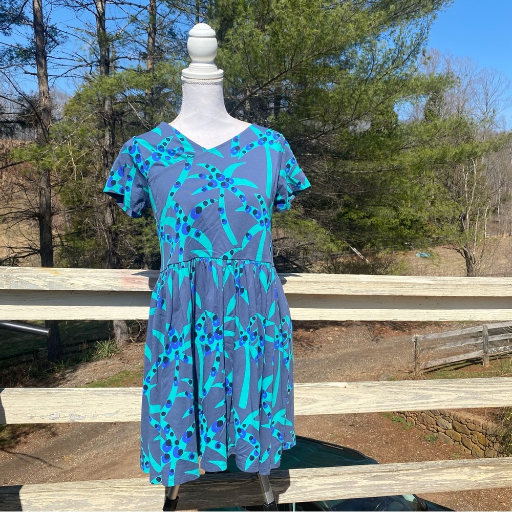Tea Collection Blue and Green Dress